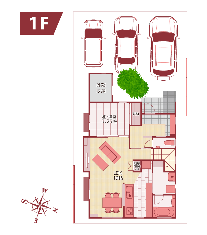東新町1丁目Toshinchoの家Ⅳ floor map 1F