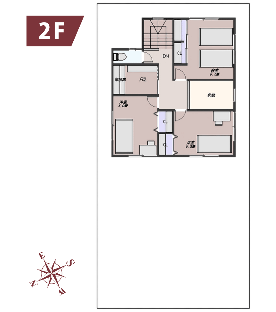 東新町1丁目Toshinchoの家Ⅴ floor map 2F
