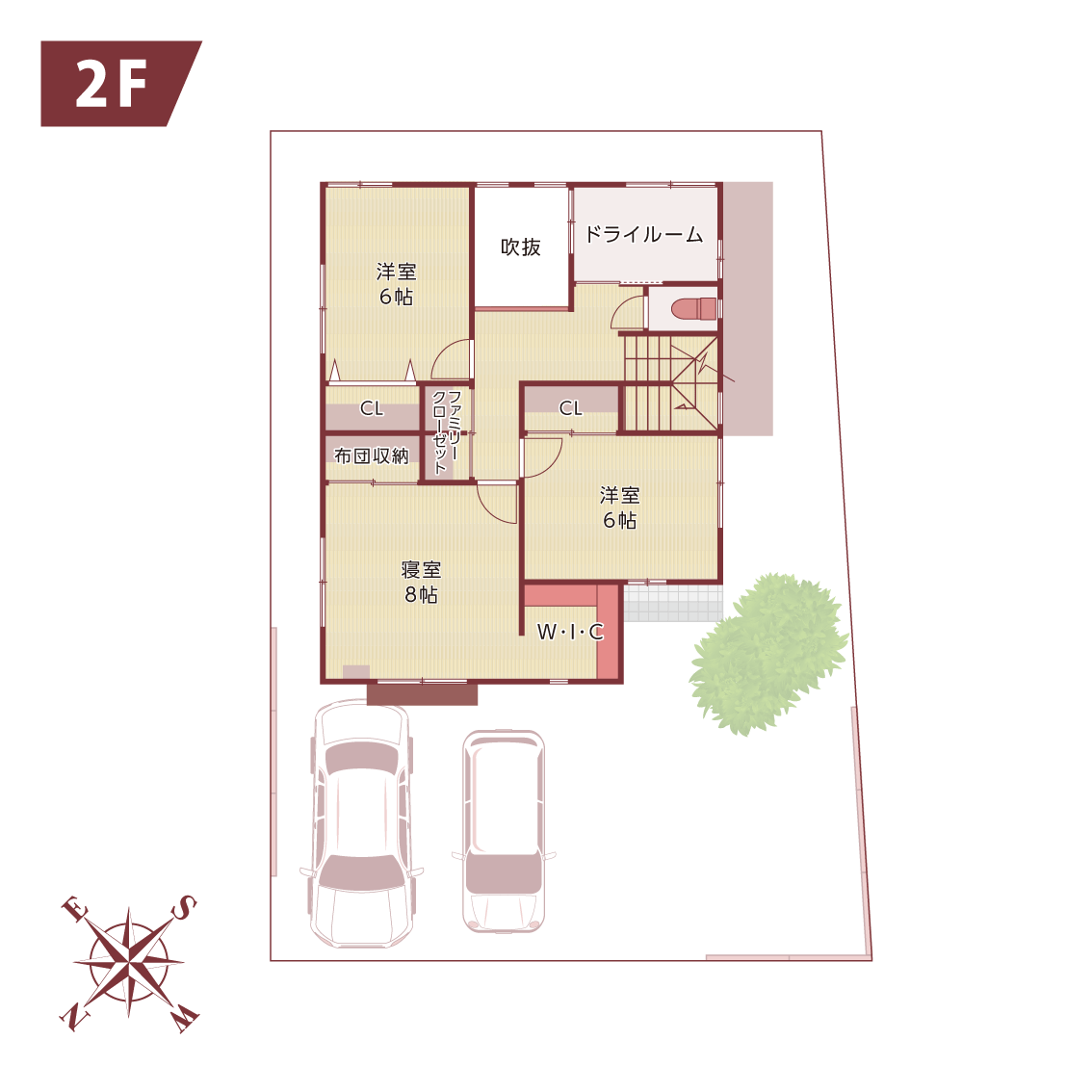 GARDEN TERRACE Seiroyamaの家 floor map 2F